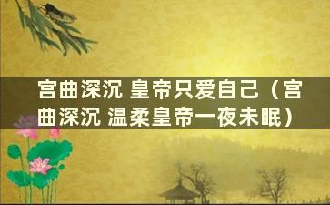 宫曲深沉 皇帝只爱自己（宫曲深沉 温柔皇帝一夜未眠）